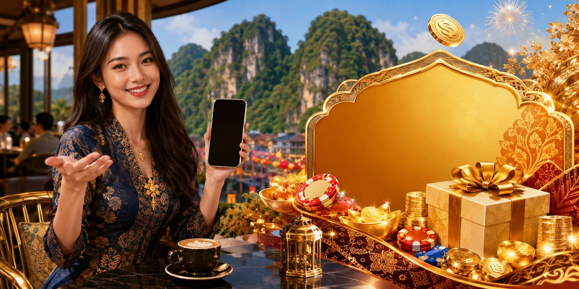 Paparan kasino mudah alih dengan motif batik dari Ipoh untuk pengguna Malaysia