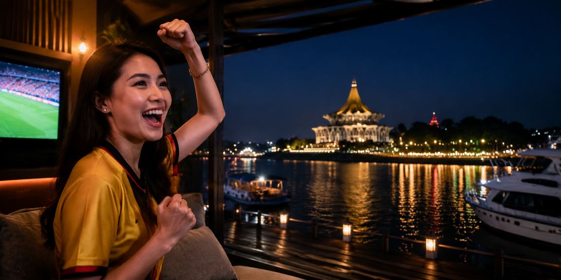 Suasana hiburan kasino bergaya Kuching dengan pilihan permainan meja klasik yang pelbagai