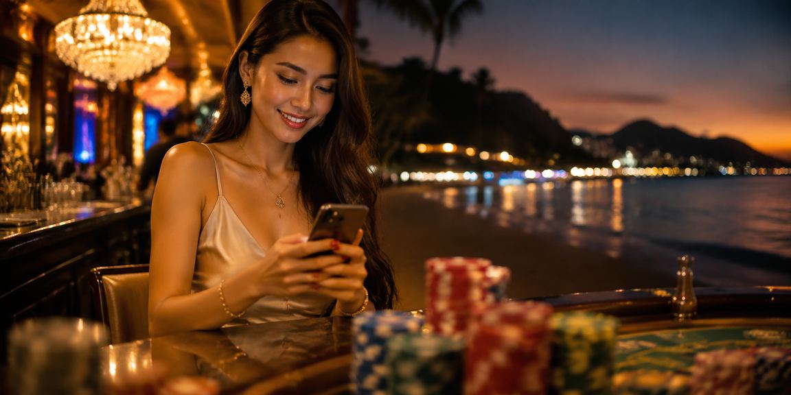 Pengguna Langkawi bermain slot kasino mudah alih dengan antara muka yang responsif